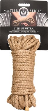 Master Series Tied Up Ultra Premium Braided Jute Bondage Rope 50 Feet Cuffs And Restraints